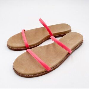 Madewell Y2K Millennial Neon Pink Chaco Style Leather Strap Sandal Size 8.5